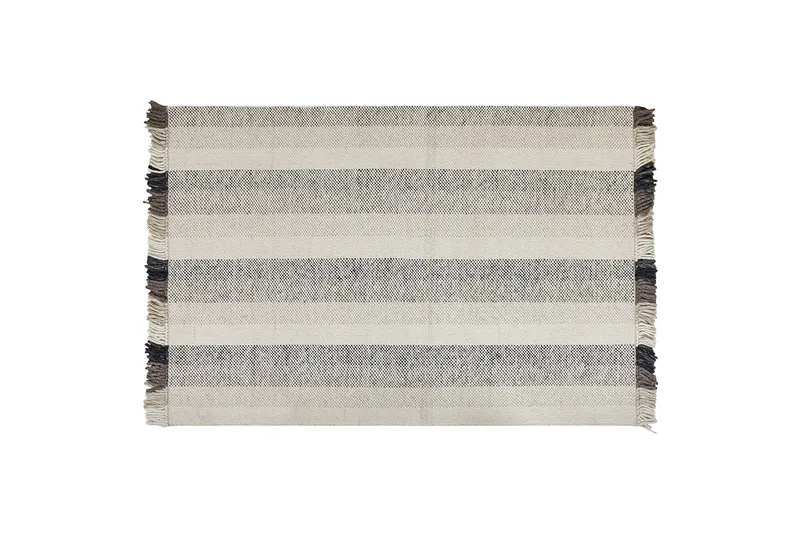 Emirler Ullmatta 160x230 cm, Svart/Vit