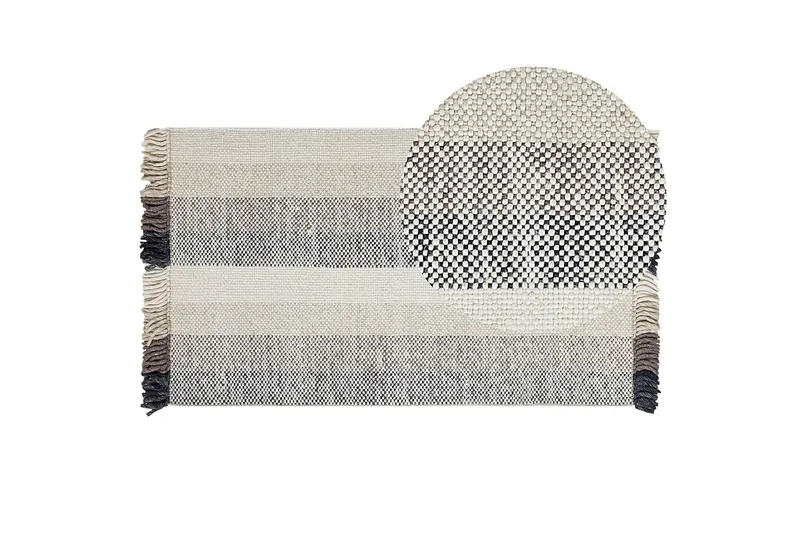 Emirler Ullmatta 80x150 cm - Svart/Vit - Textil & mattor - Matta - Modern matta - Ullmatta