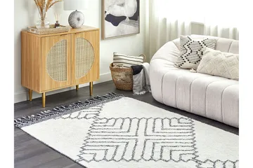 Eray Ryamatta 140x200 cm - Svart/Vit - Textil & mattor - Matta - Modern matta - Ryamatta