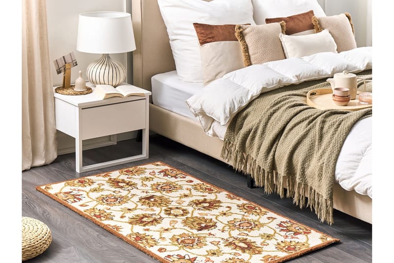 Ezine Ullmatta 80x150 cm Kvadratisk - Beige - Textil & mattor - Matta - Modern matta - Ullmatta