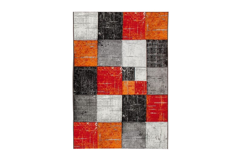 Friezematta London Square 160x230 - Röd|Orange - Wiltonmatta - Stor matta - Mönstrad matta - Friezematta - Små mattor