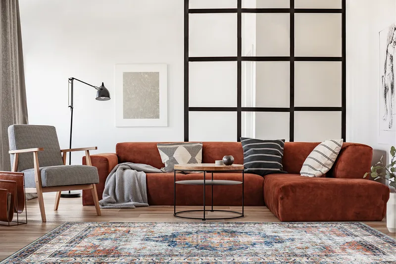 Tarfaya Friezematta 160x230 cm - Flerfärgad - Textil & mattor - Matta - Modern matta - Friezematta