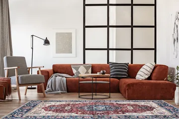 Tarfaya Friezematta 160x230 cm - Röd - Textil & mattor - Matta - Modern matta - Friezematta