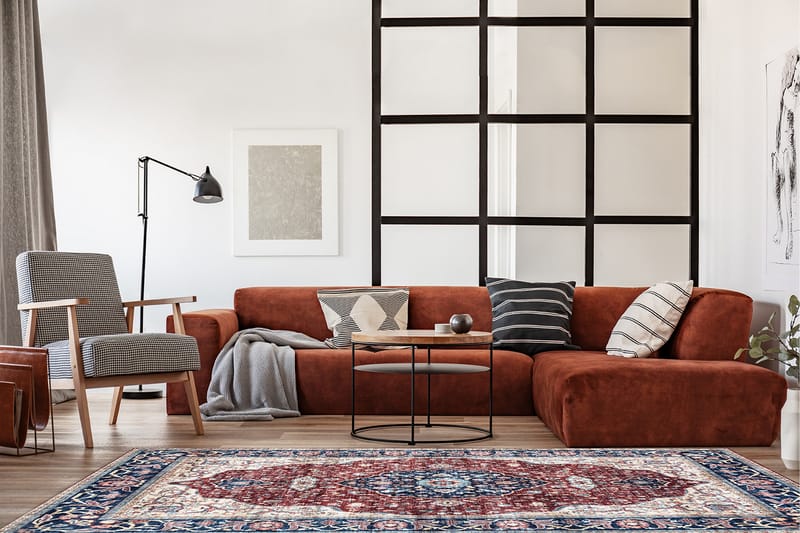 Tarfaya Friezematta 200x290 cm - Röd - Textil & mattor - Matta - Modern matta - Friezematta