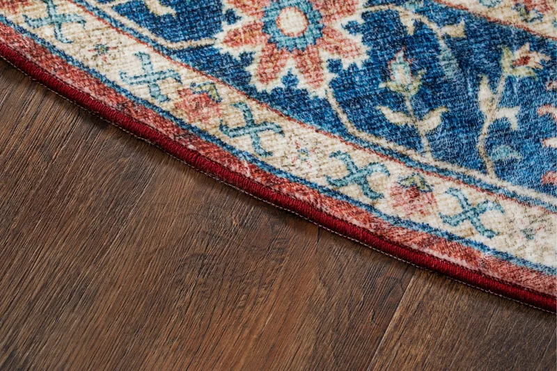 Tarfaya Friezematta Rund 200 cm - Röd - Textil & mattor - Matta - Modern matta - Friezematta