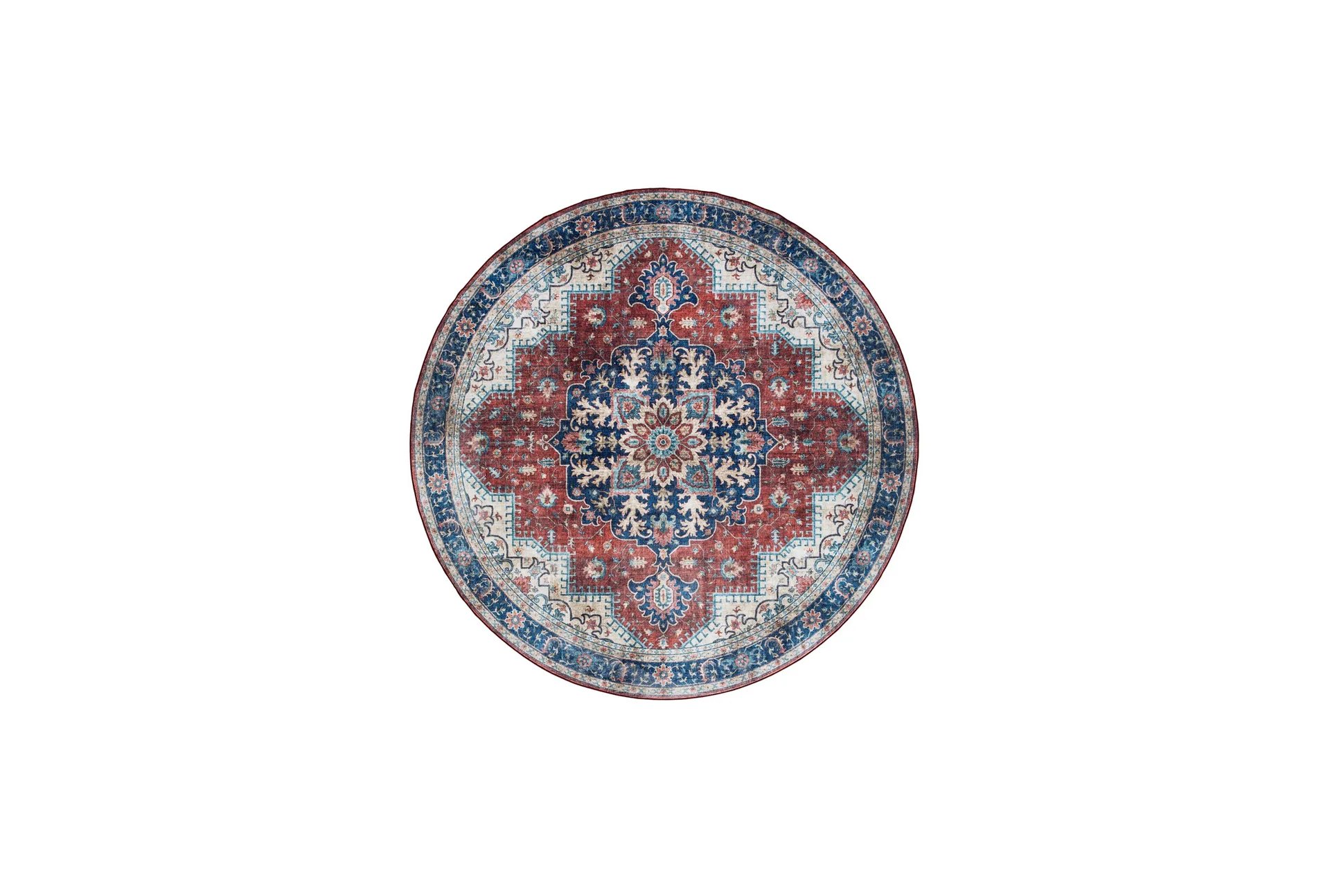 tarfaya friezematta rund 200 cm - röd