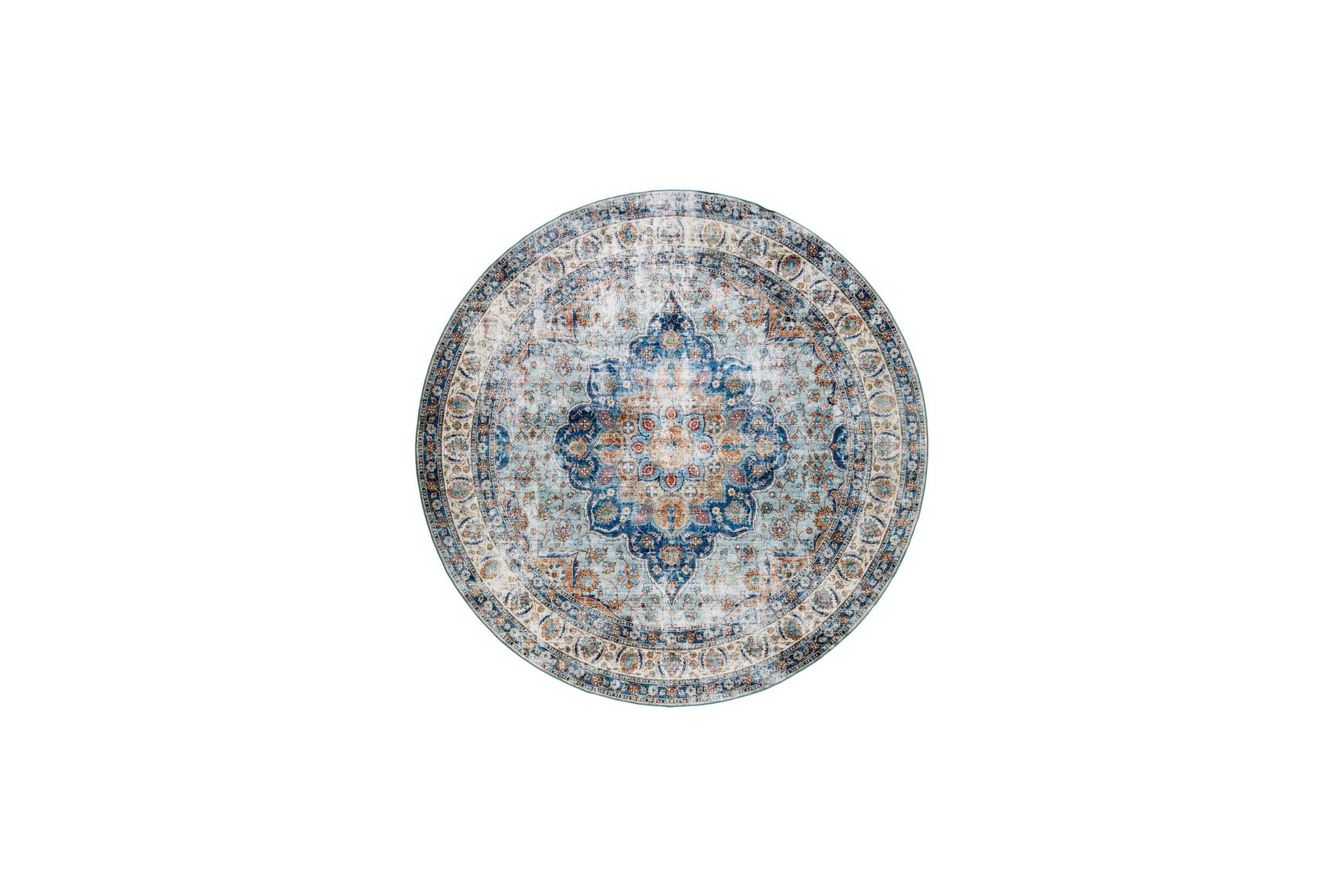 Tarfaya Friezematta Rund 240 cm - Flerfärgad