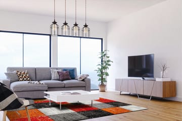 London Square Friezematta 160x230 - Röd/Orange - Textil & mattor - Matta - Modern matta - Friezematta