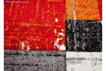 London Square Friezematta Rund 120 - Röd|Orange - Textil & mattor - Matta - Modern matta - Friezematta