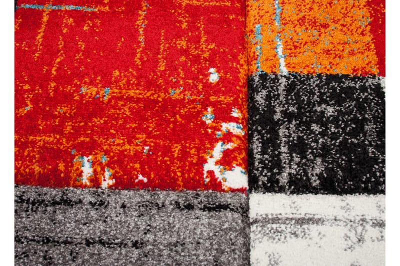 London Square Friezematta Rund 120 - Röd|Orange - Textil & mattor - Matta - Modern matta - Friezematta