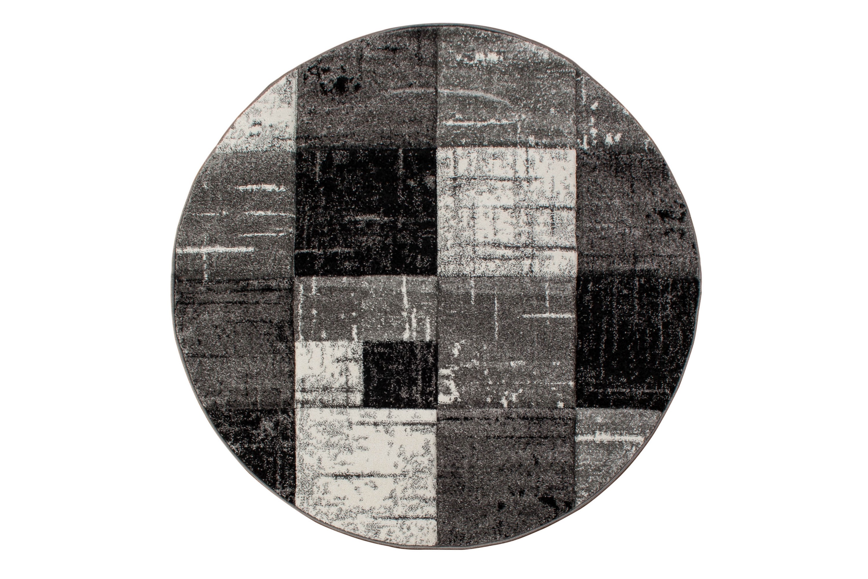 London Square Friezematta Rund 120 Svart