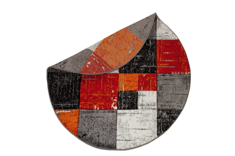 London Square Friezematta Rund 160 - Röd/Orange - Textil & mattor - Matta - Modern matta - Friezematta