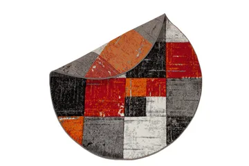 London Square Friezematta Rund 160 - Röd/Orange - Textil & mattor - Matta - Modern matta - Friezematta
