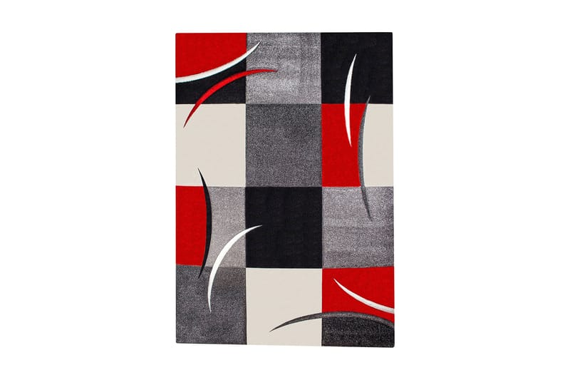 London Patch Friezematta 200x290 - Röd - Textil & mattor - Matta - Modern matta - Friezematta