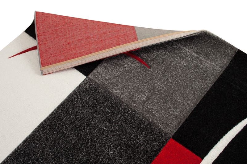 London Patch Friezematta 200x290 - Röd - Textil & mattor - Matta - Modern matta - Friezematta