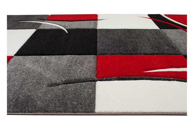 London Patch Friezematta 160x230 Rutig - Röd - Textil & mattor - Matta - Modern matta - Friezematta