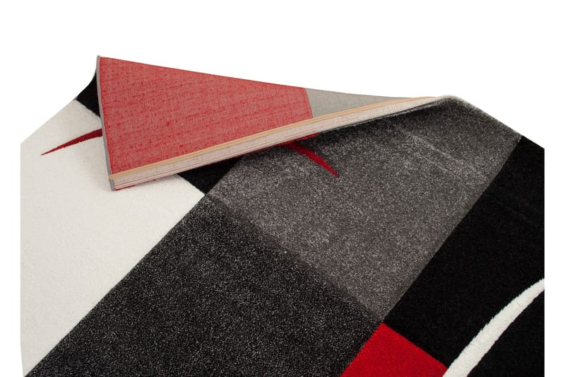 London Patch Friezematta 160x230 Rutig - Röd - Textil & mattor - Matta - Modern matta - Friezematta