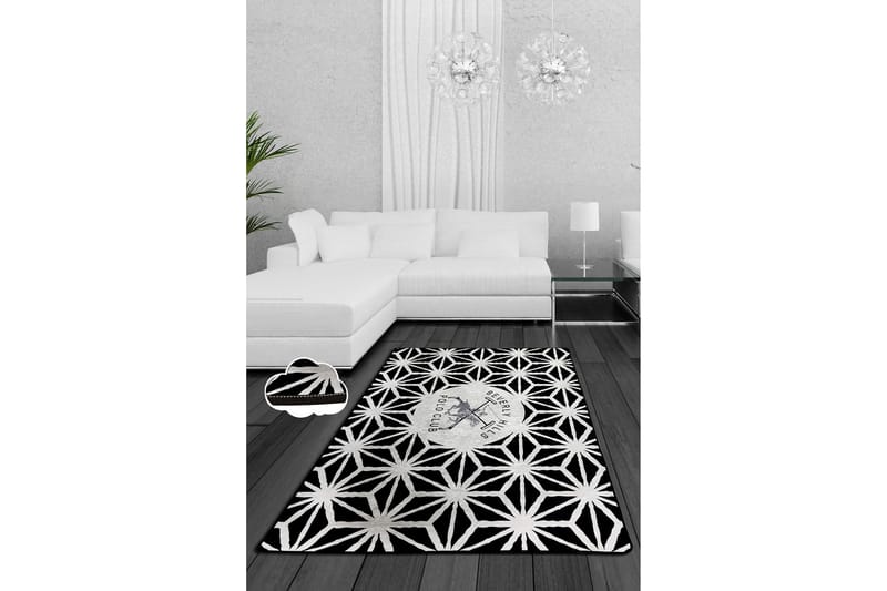 Matta Beverly Hills Polo Club 120x180 cm, Svart/Ecru