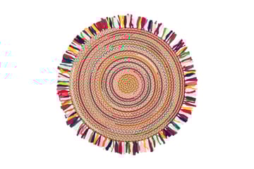 Matta Santoshe 90x90 cm - Flerfärgad - Textil & mattor - Matta - Modern matta - Friezematta