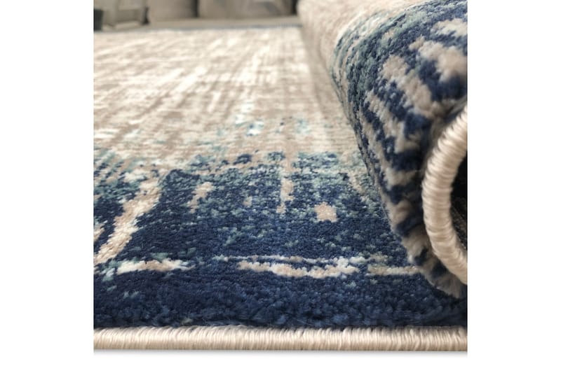 Matta Tacettin 150x230 cm - Blå/Grå - Textil & mattor - Matta - Modern matta - Friezematta