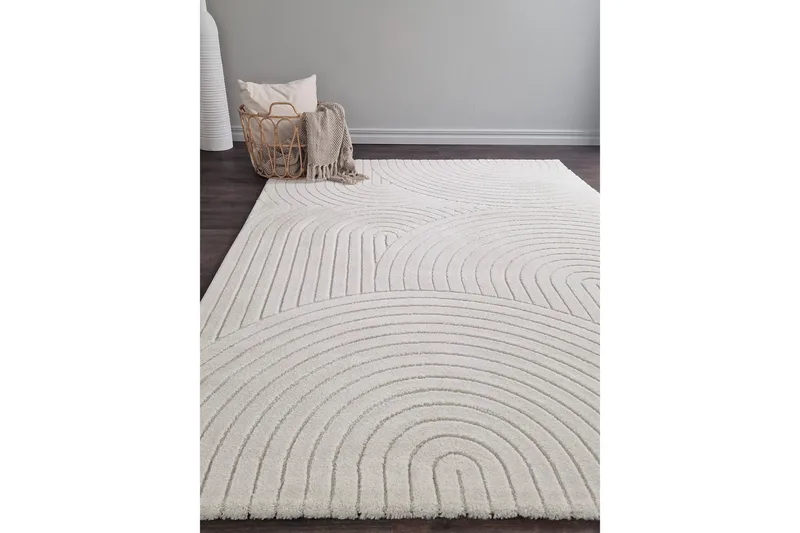 Genova Friezematta 280x380 cm - Vit - Textil & mattor - Matta - Modern matta - Friezematta