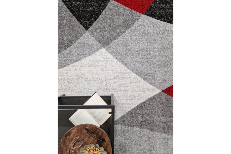 Kingston Friezematta 140x200 cm - Röd - Textil & mattor - Matta - Modern matta - Friezematta