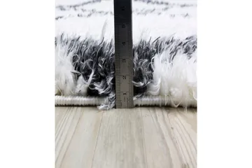 Nishiki Wiltonmatta 160x230 cm Rektangulär - Vit/Antracit - Textil & mattor - Matta - Modern matta - Friezematta