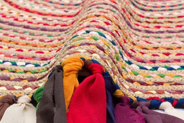 Saroshe Matta 90x90 cm - Flerfärgad - Textil & mattor - Matta - Modern matta - Friezematta