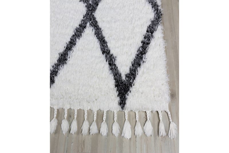 Wiltonmatta Nishiki 160x230 cm Rektangulär - Vit/Antracit - Textil & mattor - Matta - Modern matta - Friezematta
