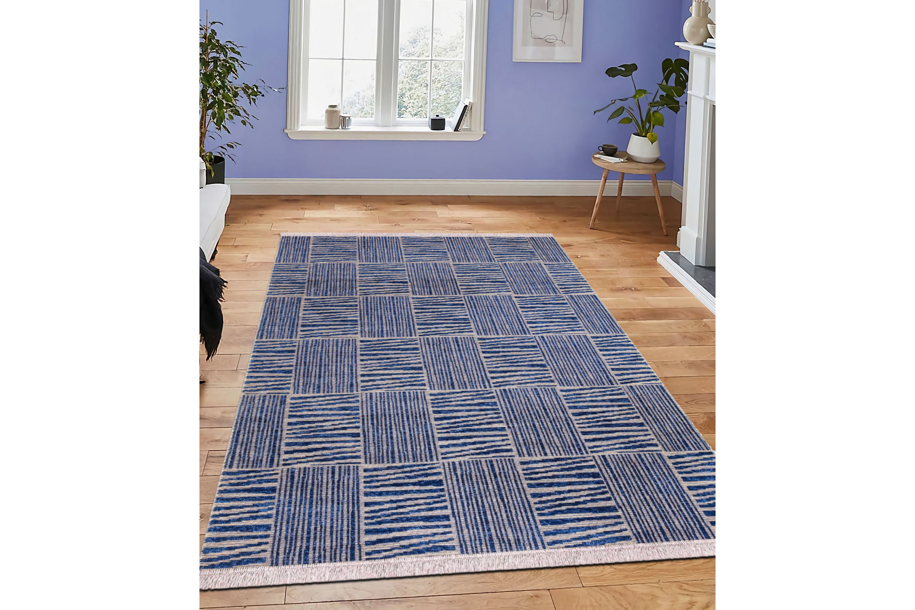 Wiltonmatta Nishino 120x180 cm Rektangulär Marinblå