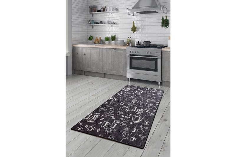 Entrematta Acindino 80x300 cm - Svart/Sammet - Textil & mattor - Matta - Modern matta - Gångmatta