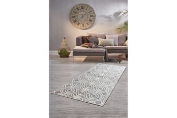 Entrematta Blome 80x300 cm - Grå/Sammet - Textil & mattor - Matta - Modern matta - Gångmatta