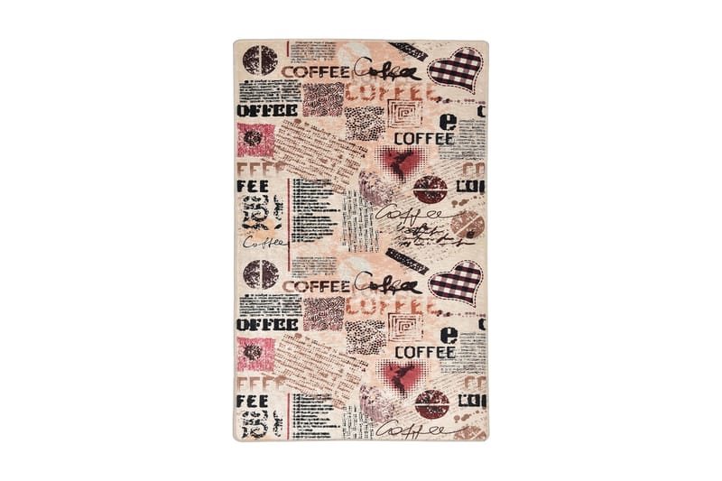 Entrematta Koffie 100x300 cm - Flerfärgad/Sammet - Textil & mattor - Matta - Modern matta - Gångmatta