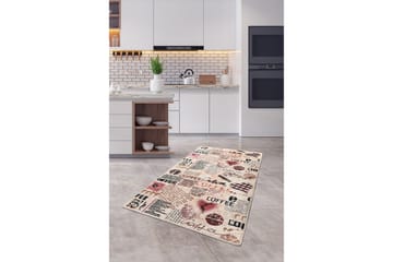 Entrematta Koffie 100x300 cm - Flerfärgad/Sammet - Textil & mattor - Matta - Modern matta - Gångmatta