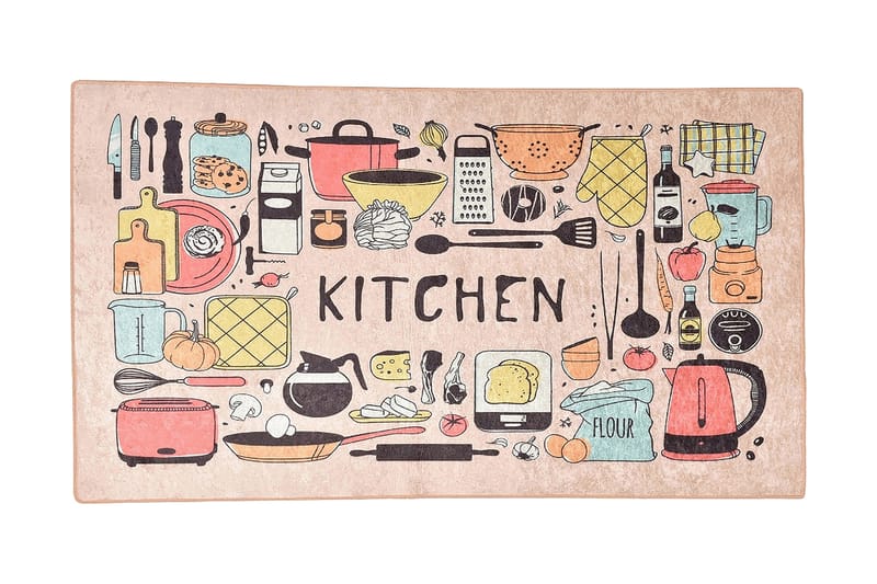 Entrematta Masaya 100x300 cm - Flerfärgad/Sammet - Textil & mattor - Matta - Modern matta - Gångmatta