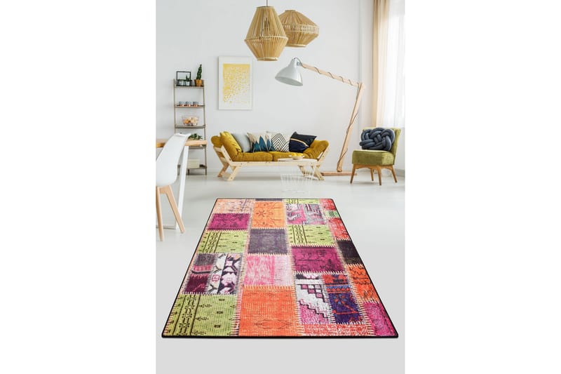 Entrematta Sehzade 100x300 cm - Flerfärgad/Sammet - Textil & mattor - Matta - Modern matta - Gångmatta