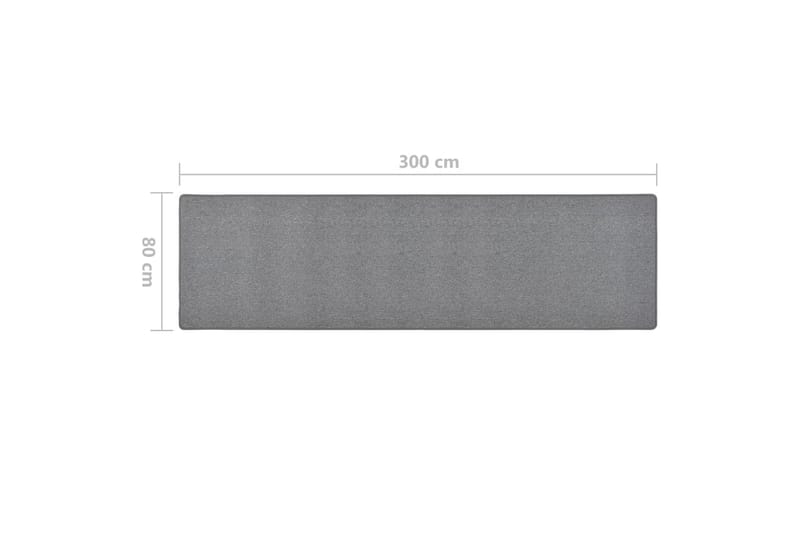 Gångmatta mörkgrå 80x300 cm - Grå - Gångmatta