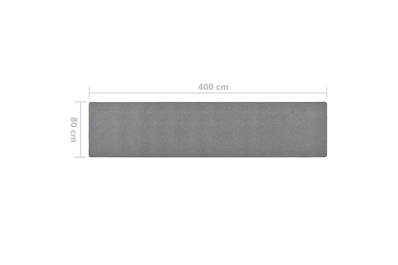 Gångmatta mörkgrå 80x400 cm - Grå - Gångmatta