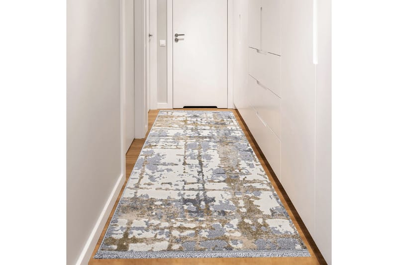 Gångmatta Naveena 120x400 cm Rektangulär - Grå/Beige/Creme - Textil & mattor - Matta - Modern matta - Gångmatta