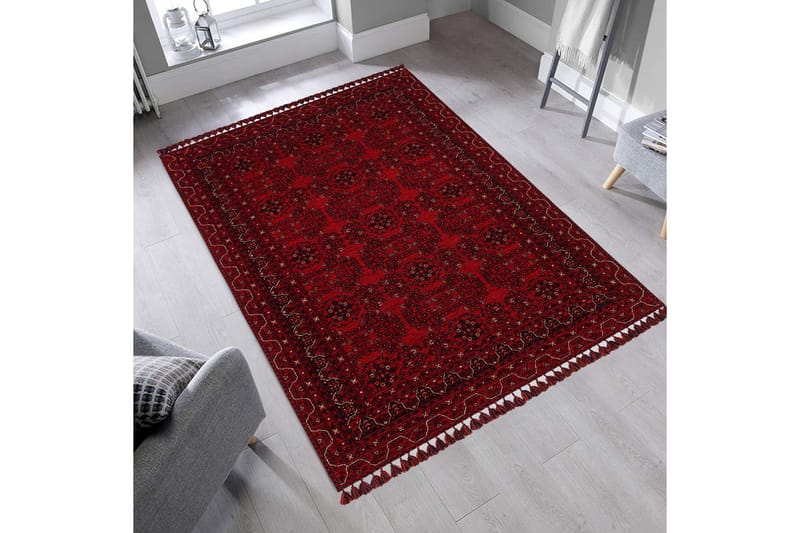 Gångmatta Norio 80x150 cm Rektangulär - Röd - Textil & mattor - Matta - Modern matta - Gångmatta