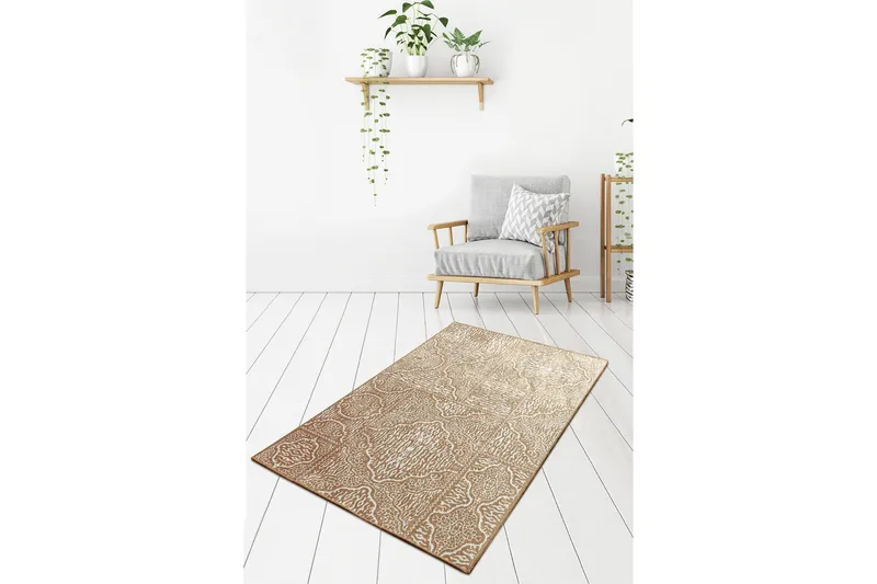 Iravathe Entrematta 100x300 cm - Beige/Sammet - Textil & mattor - Matta - Modern matta - Gångmatta