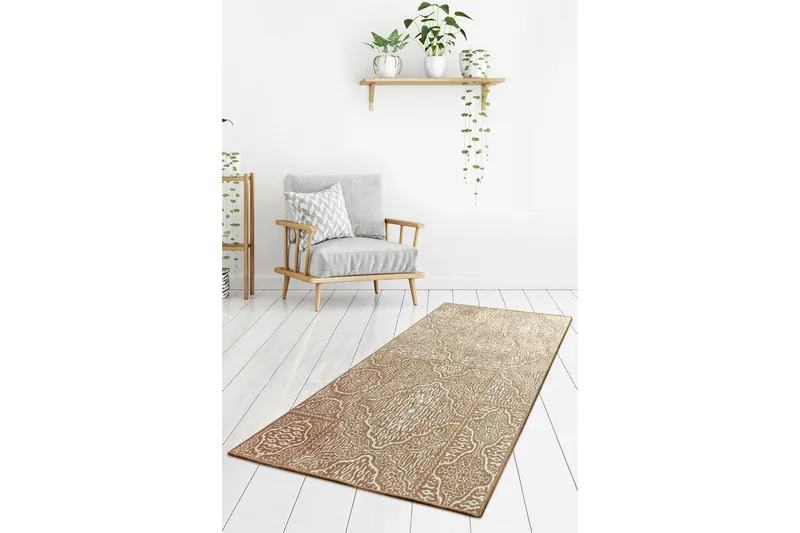 Iravathe Entrematta 80x300 cm, Beige/Sammet