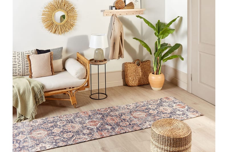 Gångmatta Kurin 80x300 cm - Blå - Textil & mattor - Matta - Modern matta - Gångmatta