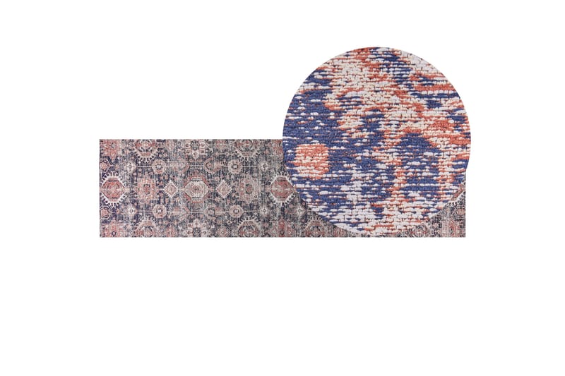 Gångmatta Kurin 80x300 cm - Blå - Textil & mattor - Matta - Modern matta - Gångmatta