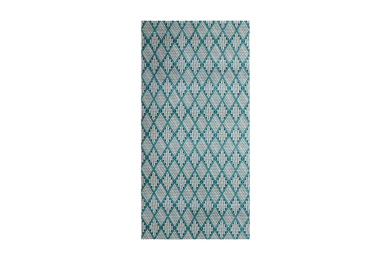 Matta Diamond 2053B Creme/Turkos 80x150 cm - Gångmatta