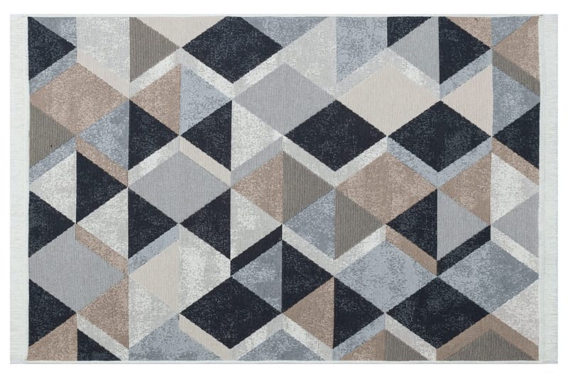 Mihriban Entrematta 80x300 cm - Beige/Svart/Vit/Bomull - Textil & mattor - Matta - Modern matta - Gångmatta