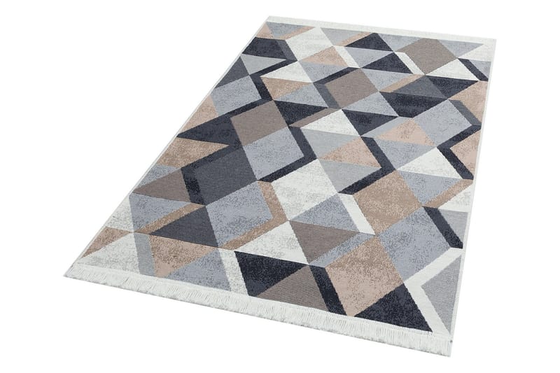 Mihriban Entrematta 80x300 cm - Beige/Svart/Vit/Bomull - Textil & mattor - Matta - Modern matta - Gångmatta
