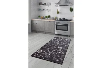 Mikino Entrematta 80x300 cm - Svart/Sammet - Textil & mattor - Matta - Modern matta - Gångmatta