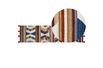 Gångmatta Mrgashat 80x300 cm - Blå - Textil & mattor - Matta - Modern matta - Ullmatta