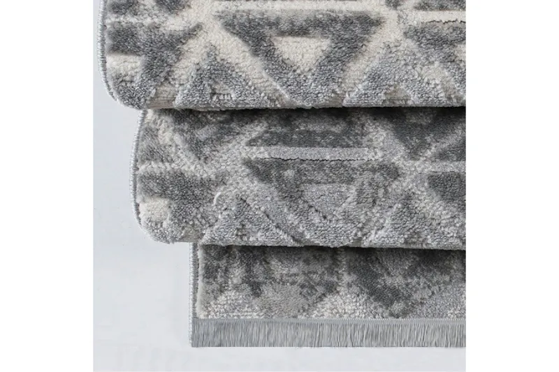 Naveena Gångmatta 100x450 cm Rektangulär - Grå/Creme - Textil & mattor - Matta - Modern matta - Gångmatta